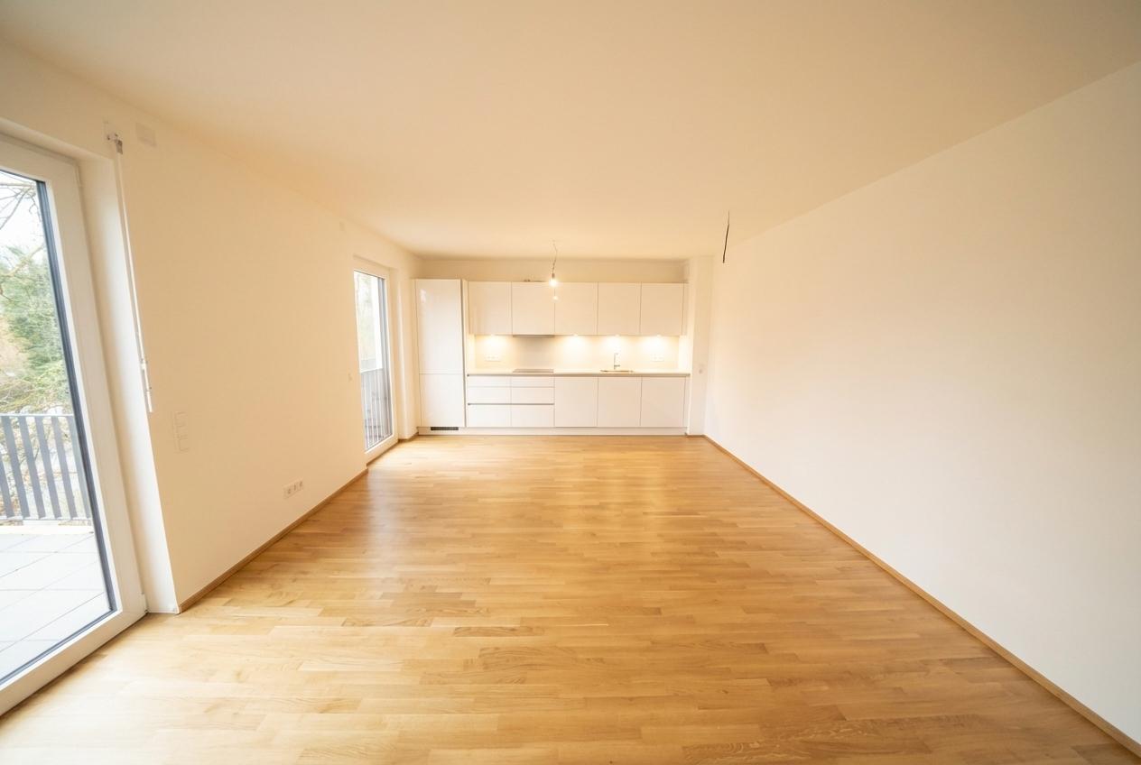 Wohnküche mit KI visualisierter Küchenzeile