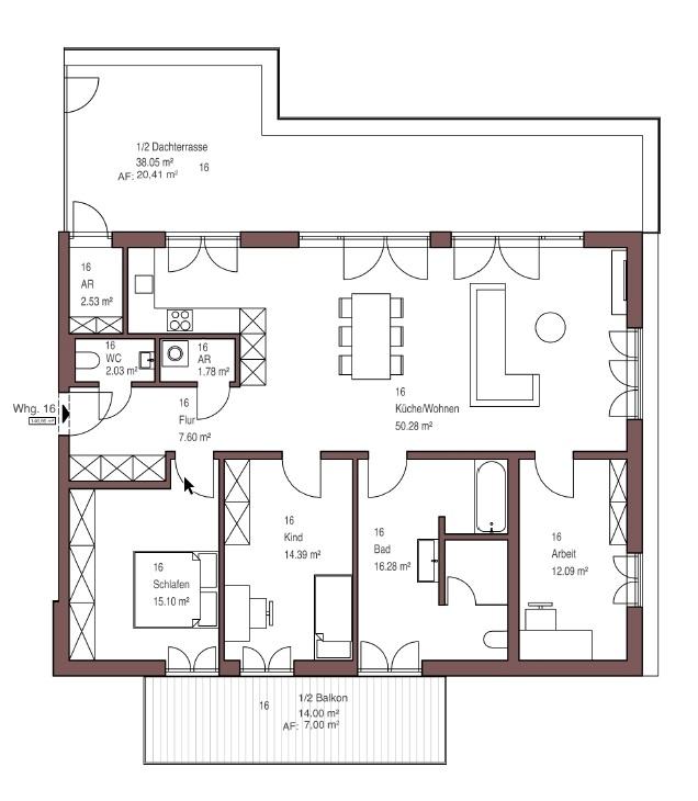 Wohnung 16 Grundriss
