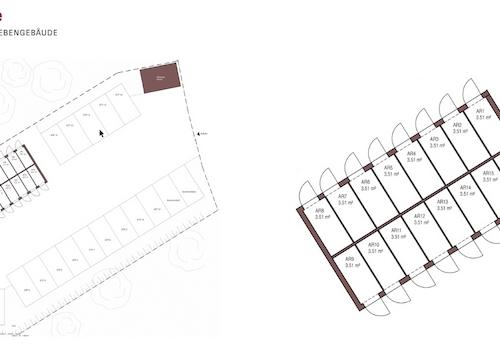 Grundrisse Stellplätze - Nebengebäude