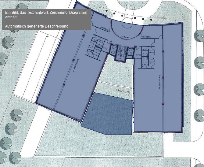 Grundriss 1.OG 864 m²