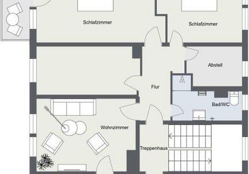 Grundriss der Wohnung