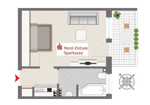 Grundriss Etagenwohnung