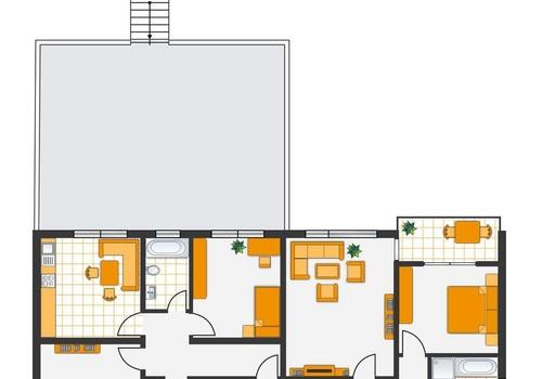 Grundriss 1OG Whg. links und rechts