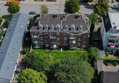 Luftbild mit Markierung