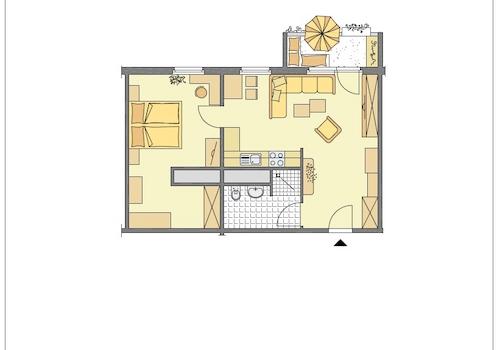 Grundriss mit Möblierung