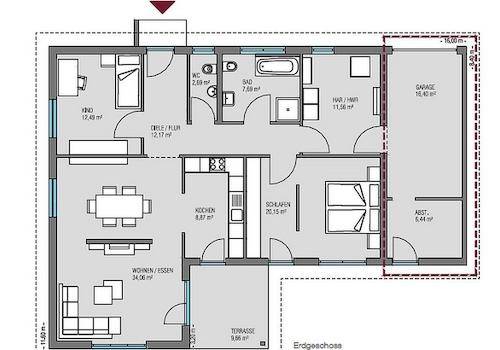Bungalow  22-117Grundriss EG