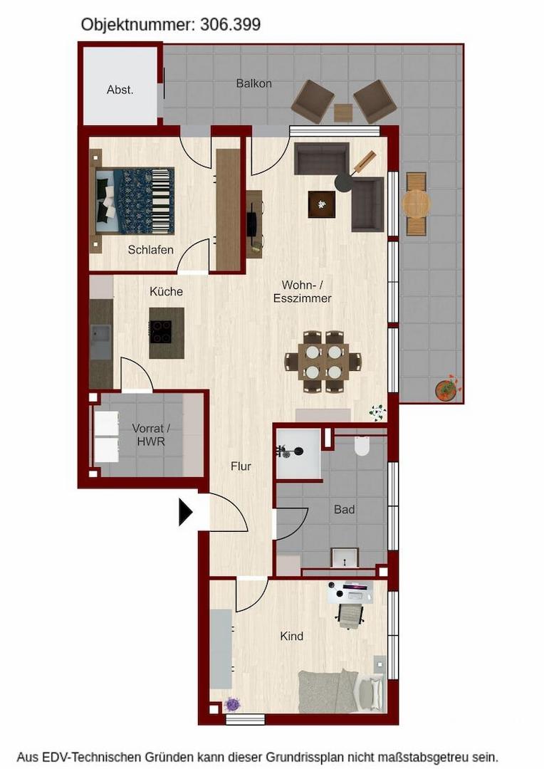 Grundriss Whg.Nr.2.3