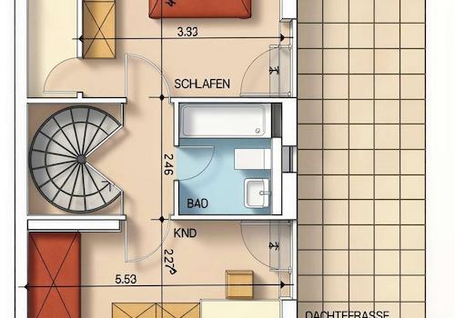 Grundriss 2 OG - Wohnungstyp 3b