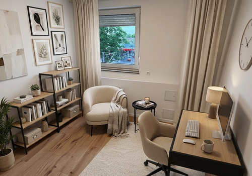 Büro möbliert