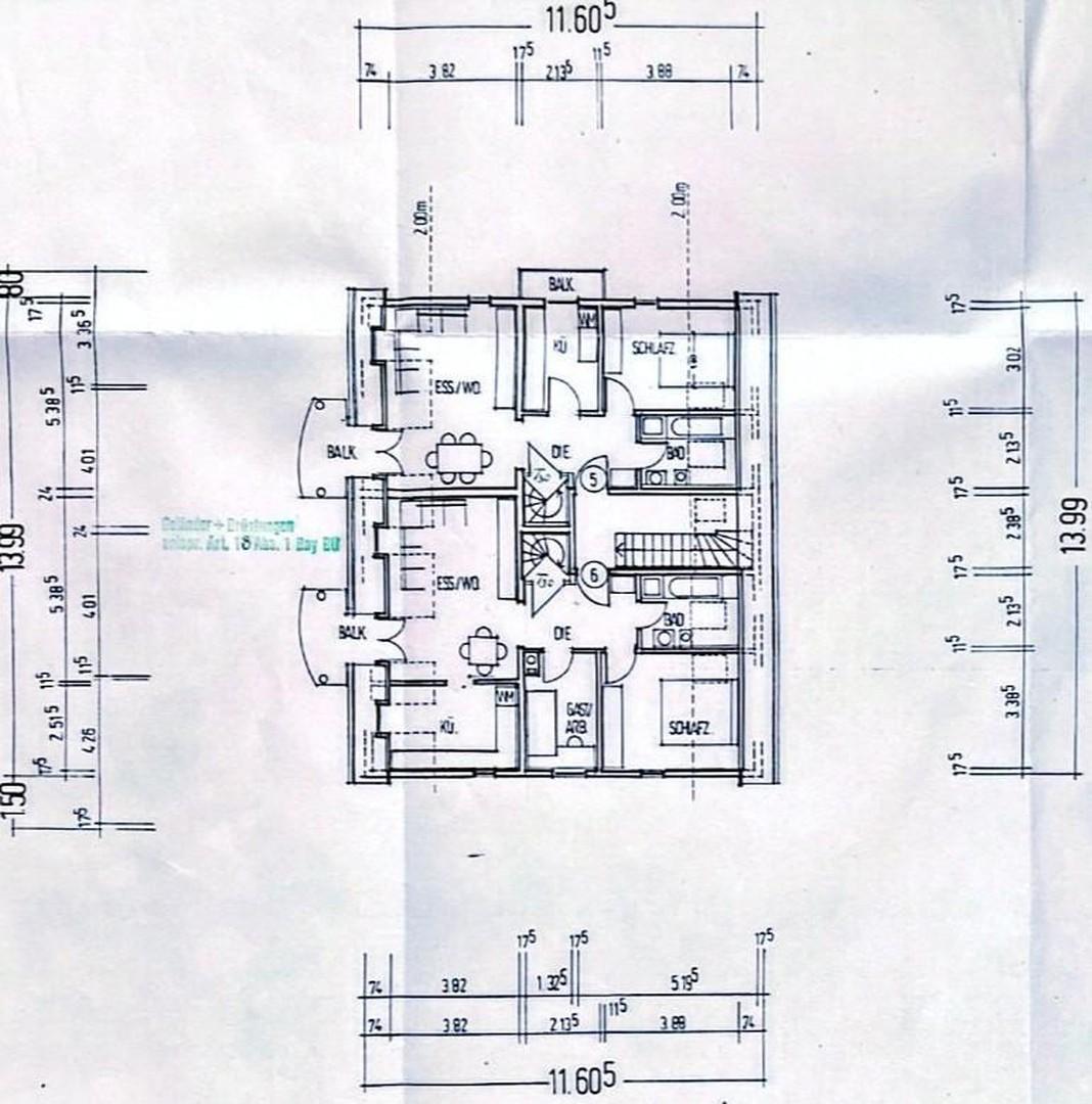 Grundriss nach Bauplan alt
