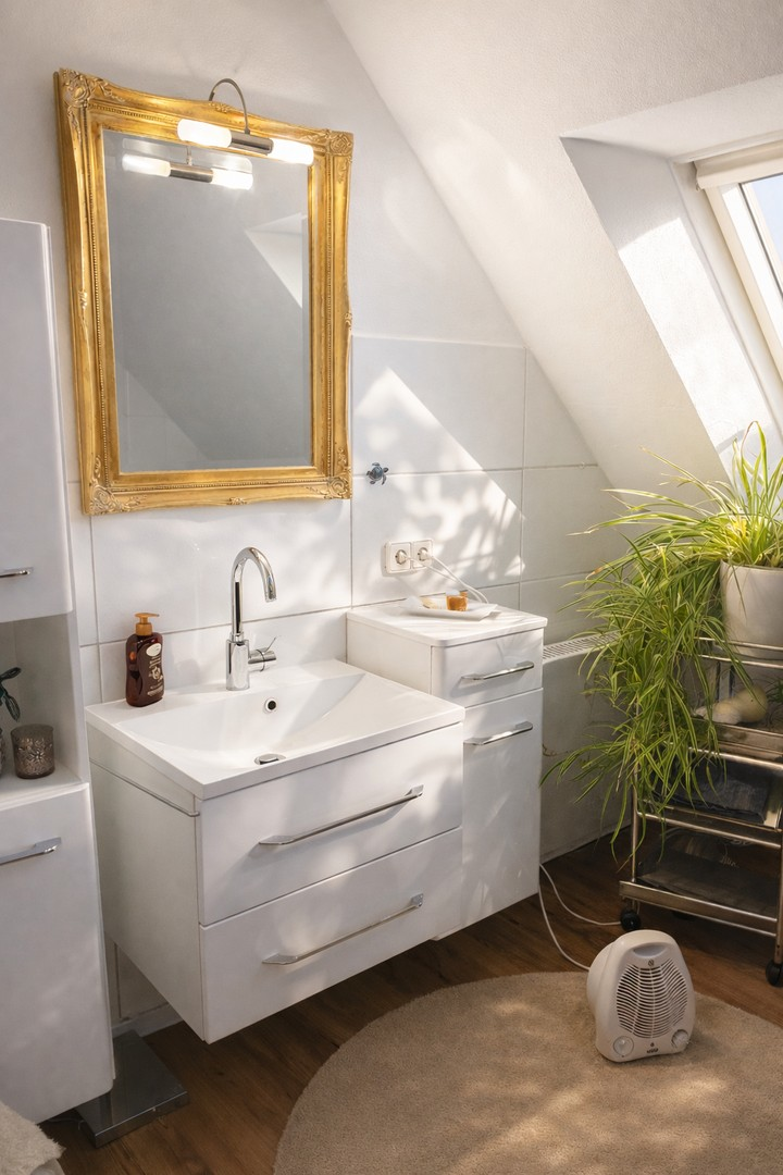 Waschbereich im Dachgeschoß 