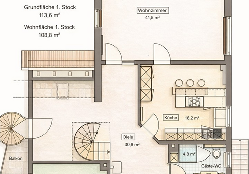 Grundriß Obergeschoß