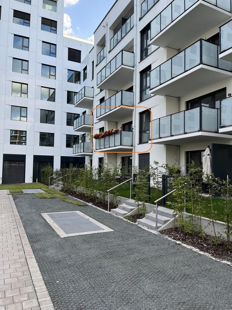 Sicht auf den Balkon