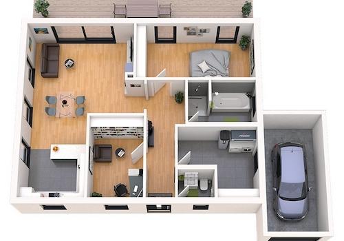 Bungalow 03 Carport Variante