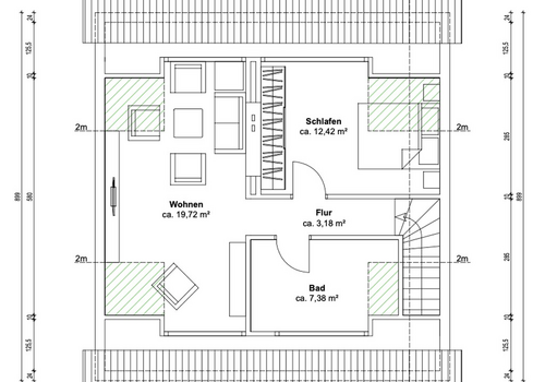 DG über zwei Etagen