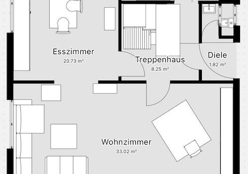 Sehr grobe Grundrissskizze HP