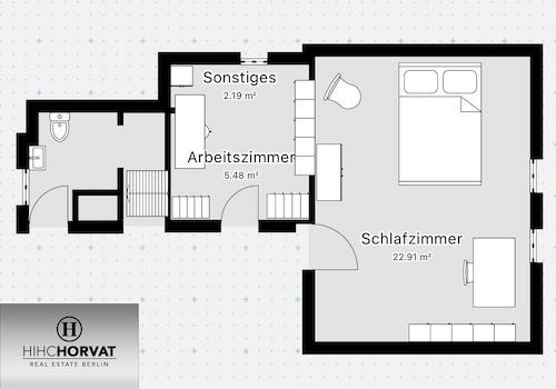 Sehr grobe Grundrissskizze 2.OG