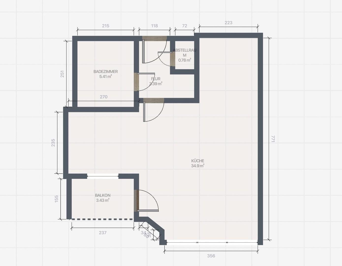 Grundriss ohne Mobiliar