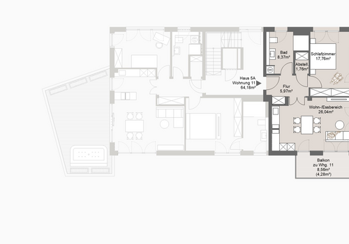 Grundriss Whg. 11 im OG