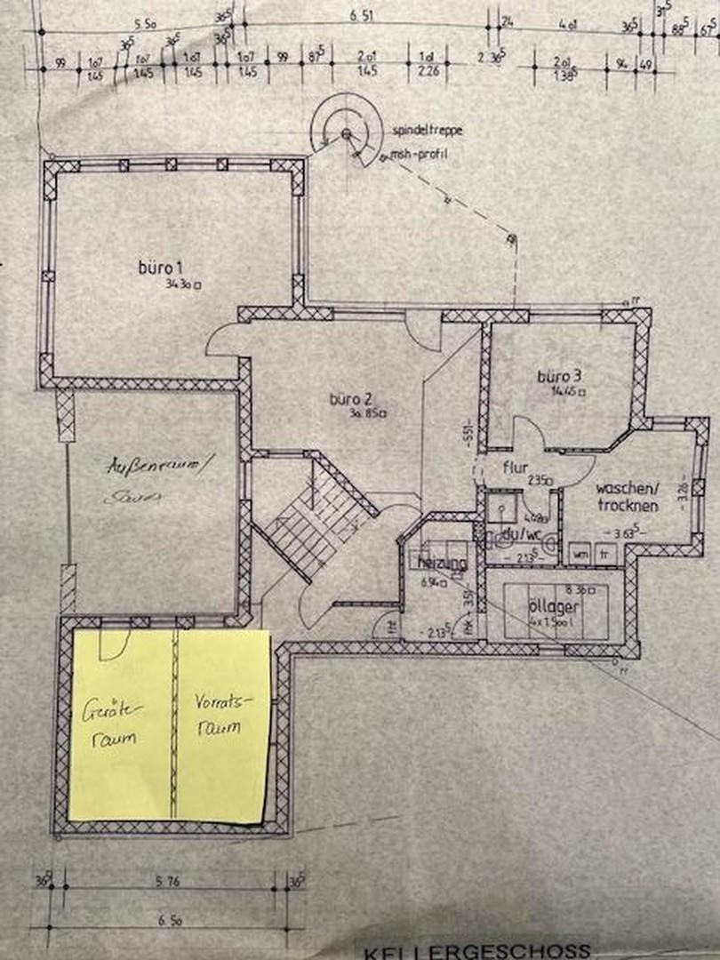 Grundriss Untergeschoss