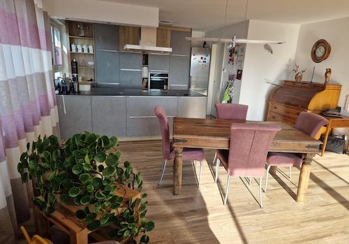 Blick vom Wohnzimmer