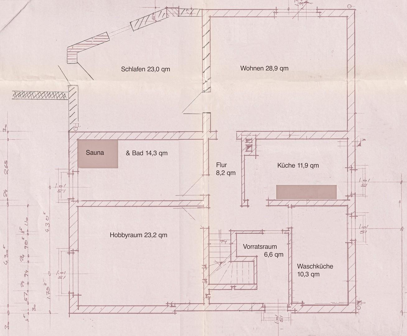 Grundriss Souterrain