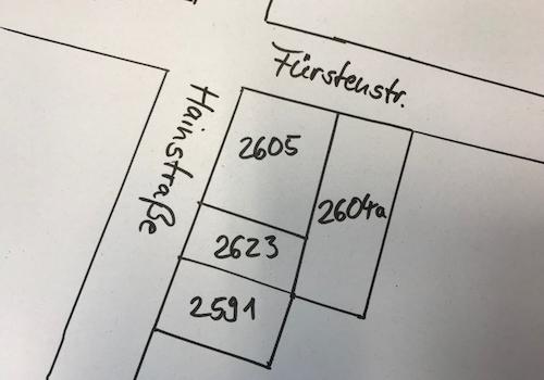 Skizze der Flurkarte