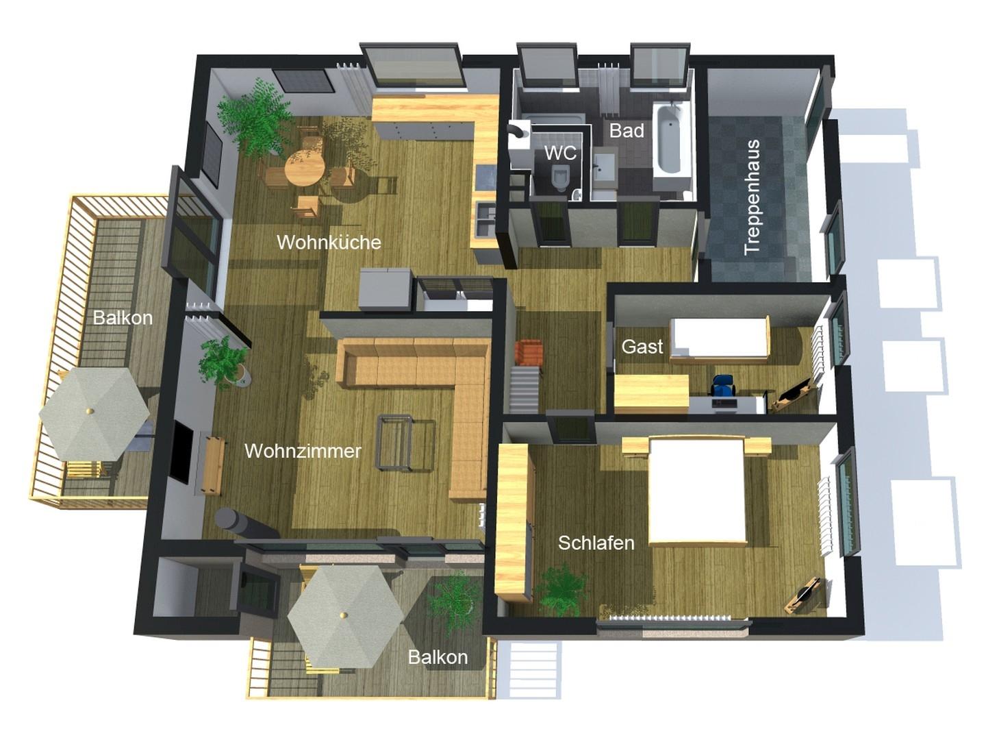 Grundriss illustriert