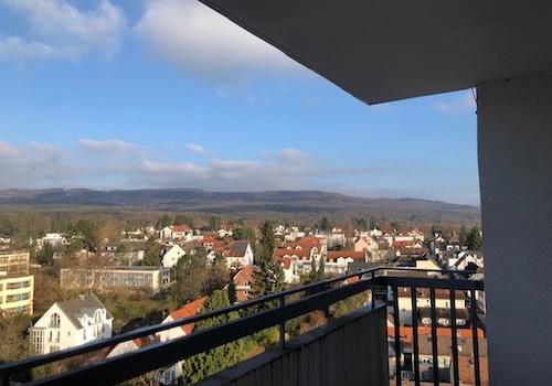 Balkon mit Blick zum Herzberg