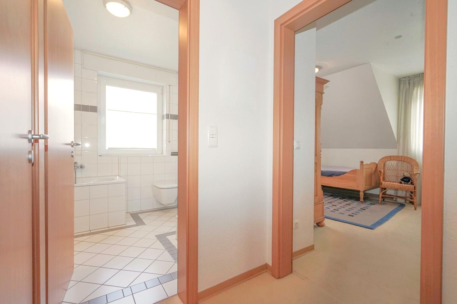 Eingang Schlafzimmer und Bad