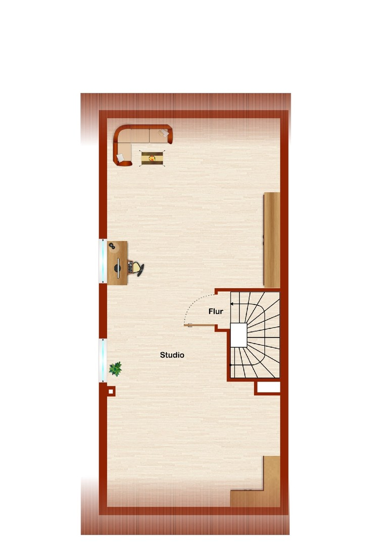 Grundriss Dachstudio