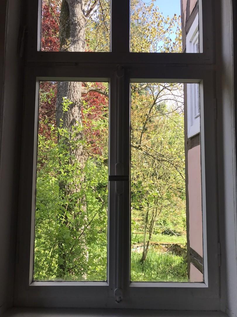 Ausblick in den Garten, 1. OG