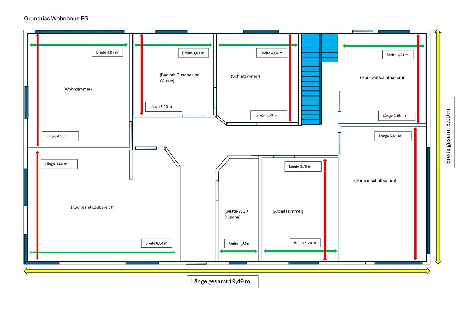 Grundriss Wohnhaus EG