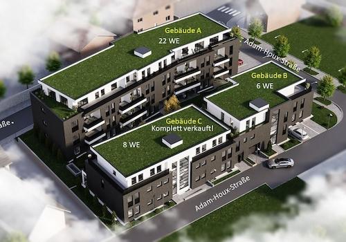 Drei Gebäude A * B * C