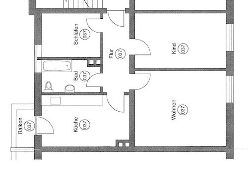 Grundriss Whg. Nr. 037