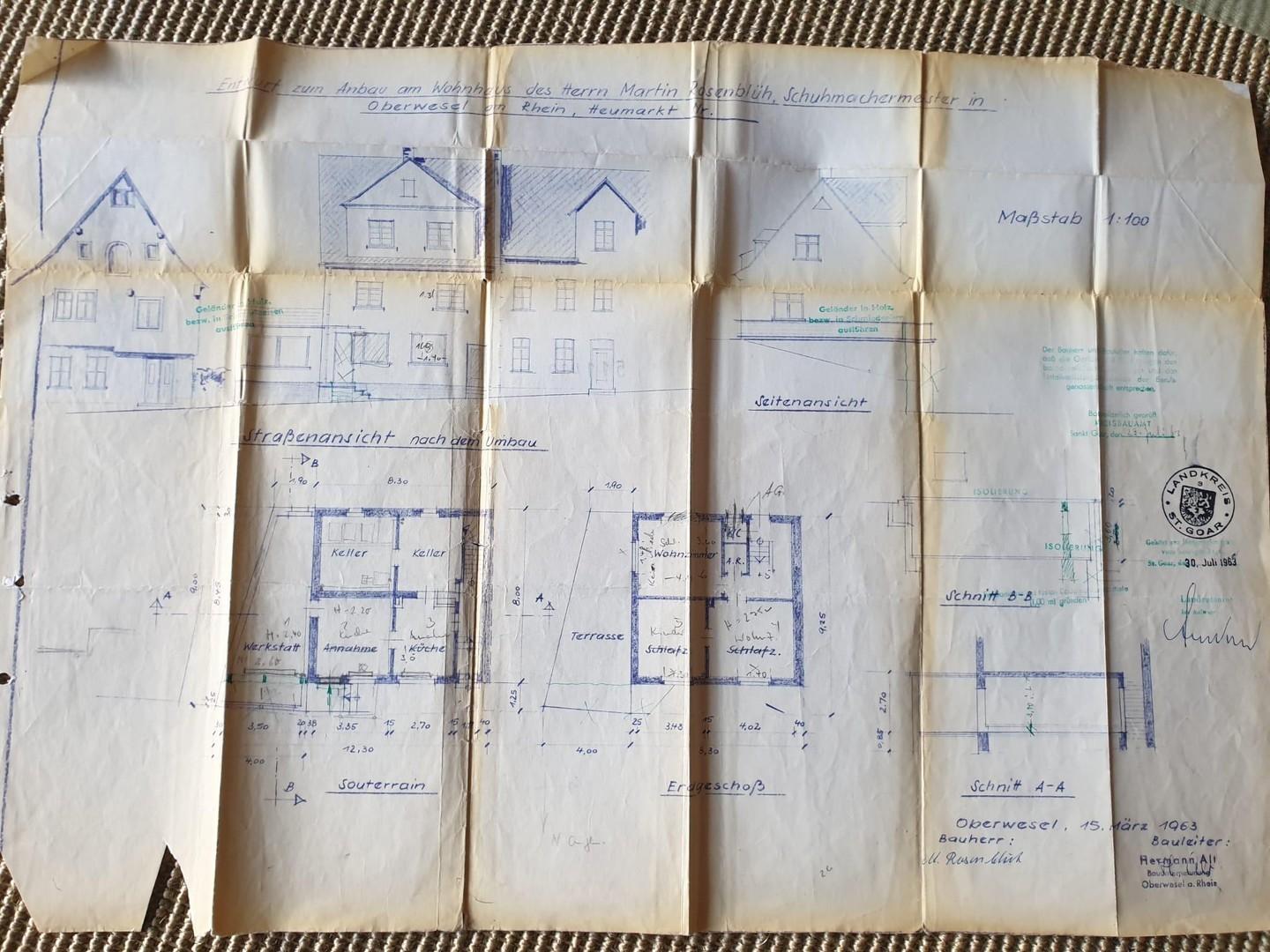 Grundriss Umbau 1964