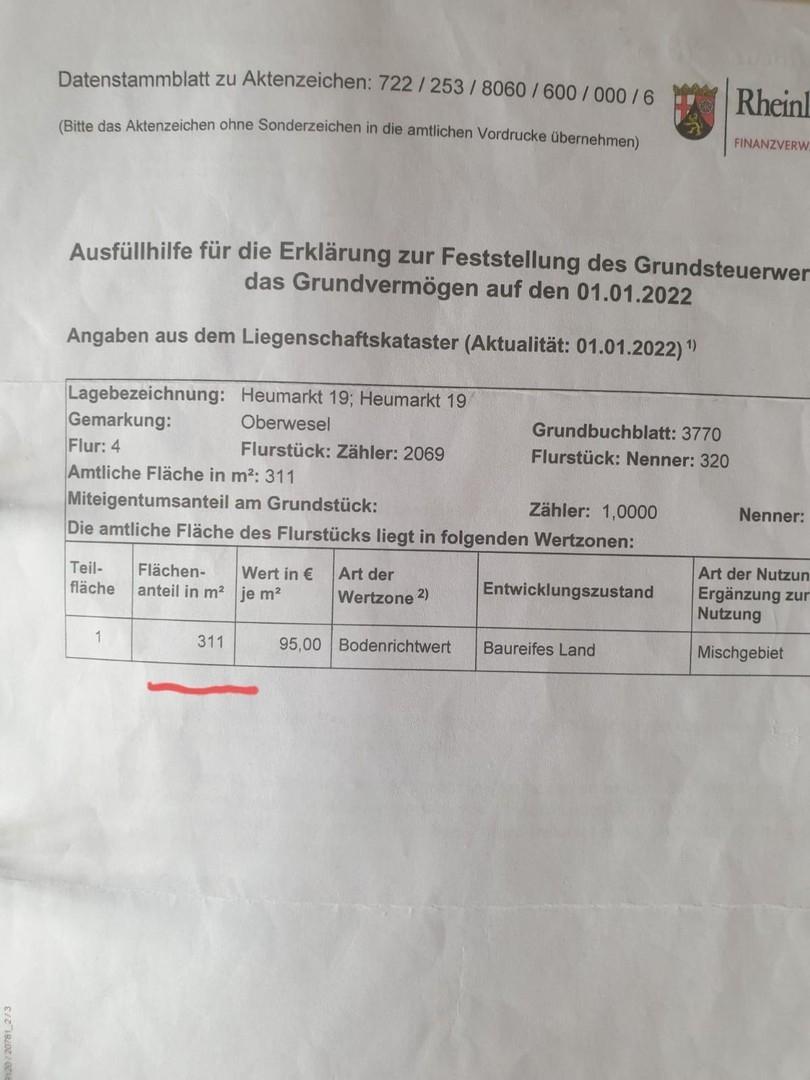 Grundstücksgröße,Bodenrichtwer