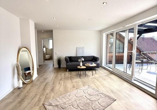 Wohnzimmer mit Dachterrasse