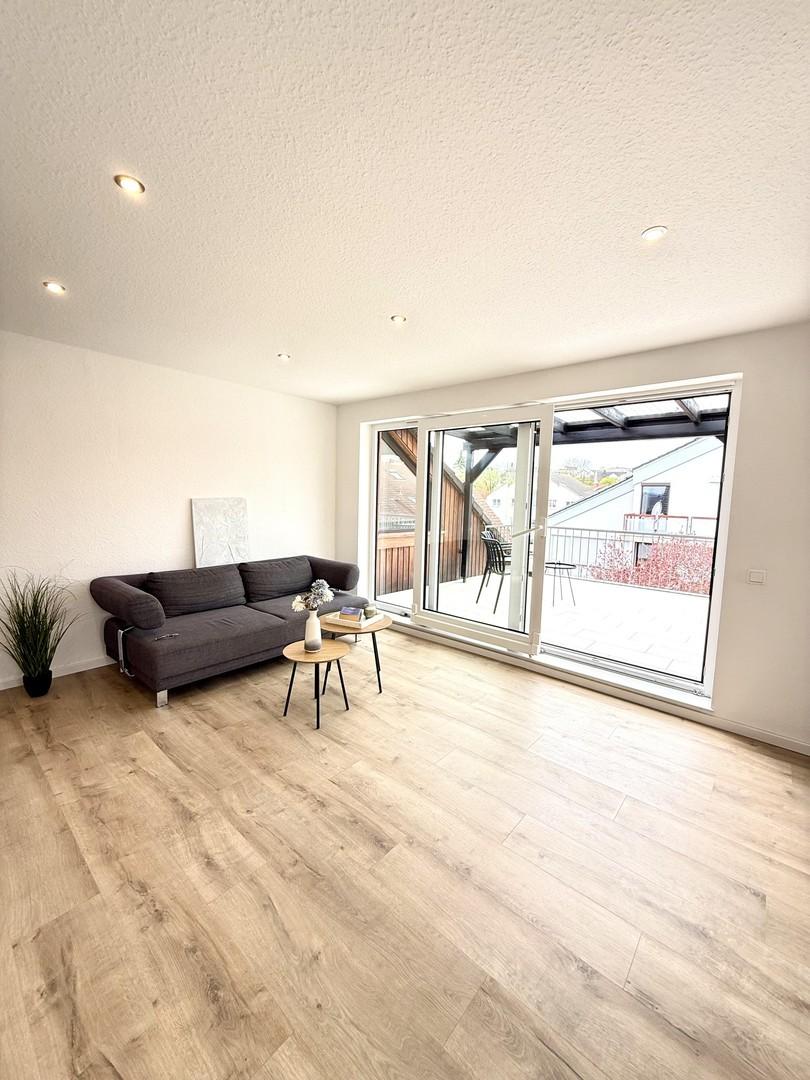 Wohnzimmer mit Dachterrasse