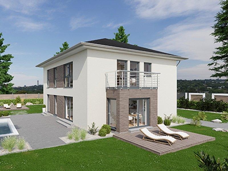 Gestaltungsvorschlag Gartenseite mit Walmdach