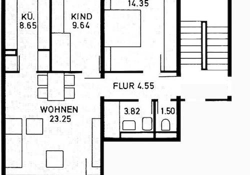 Grundriss der Wohnung