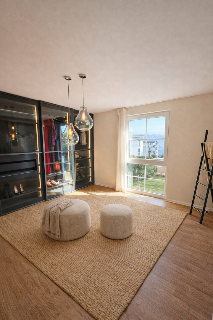 Separate Ankleide und Büro