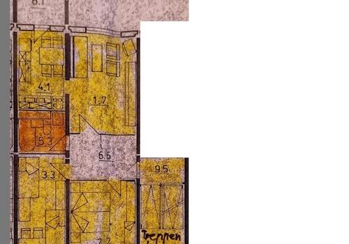 Grundriss der 3-Raum-Wohnungen