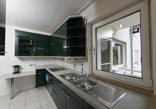 Küche - Perspektive vom Balkon