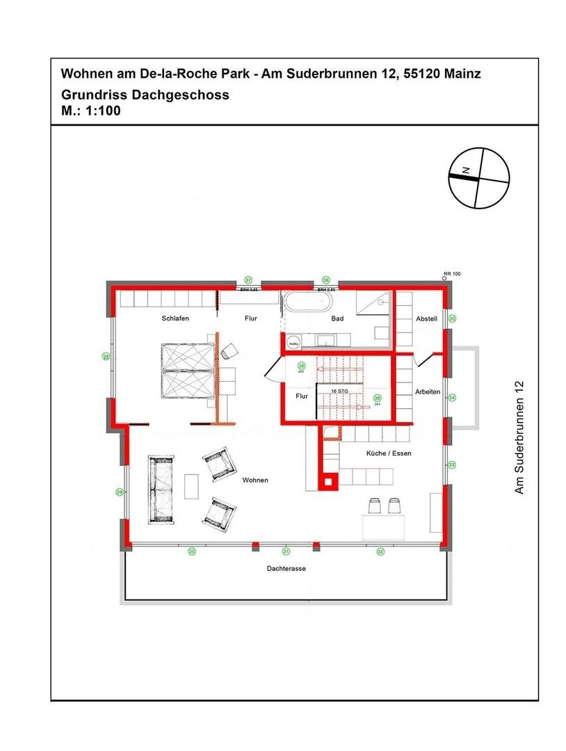 Grundriss Penthouse