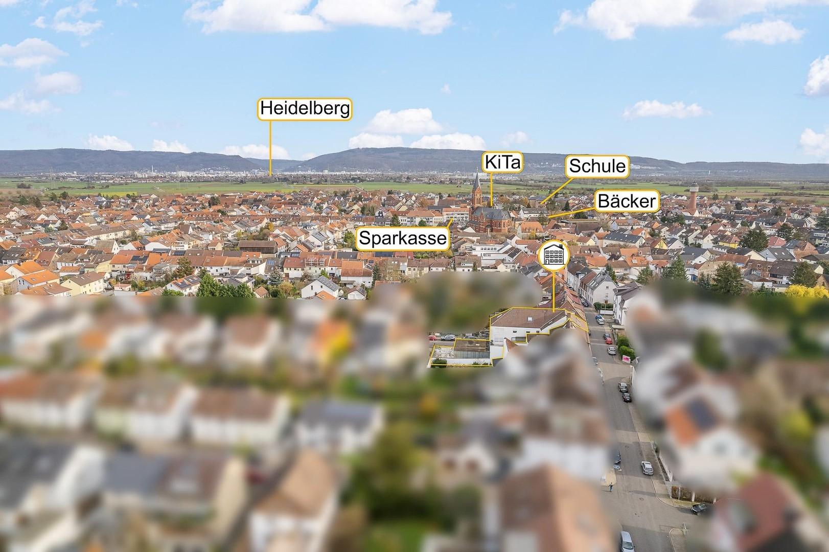 Blick in Richtung Heidelberg