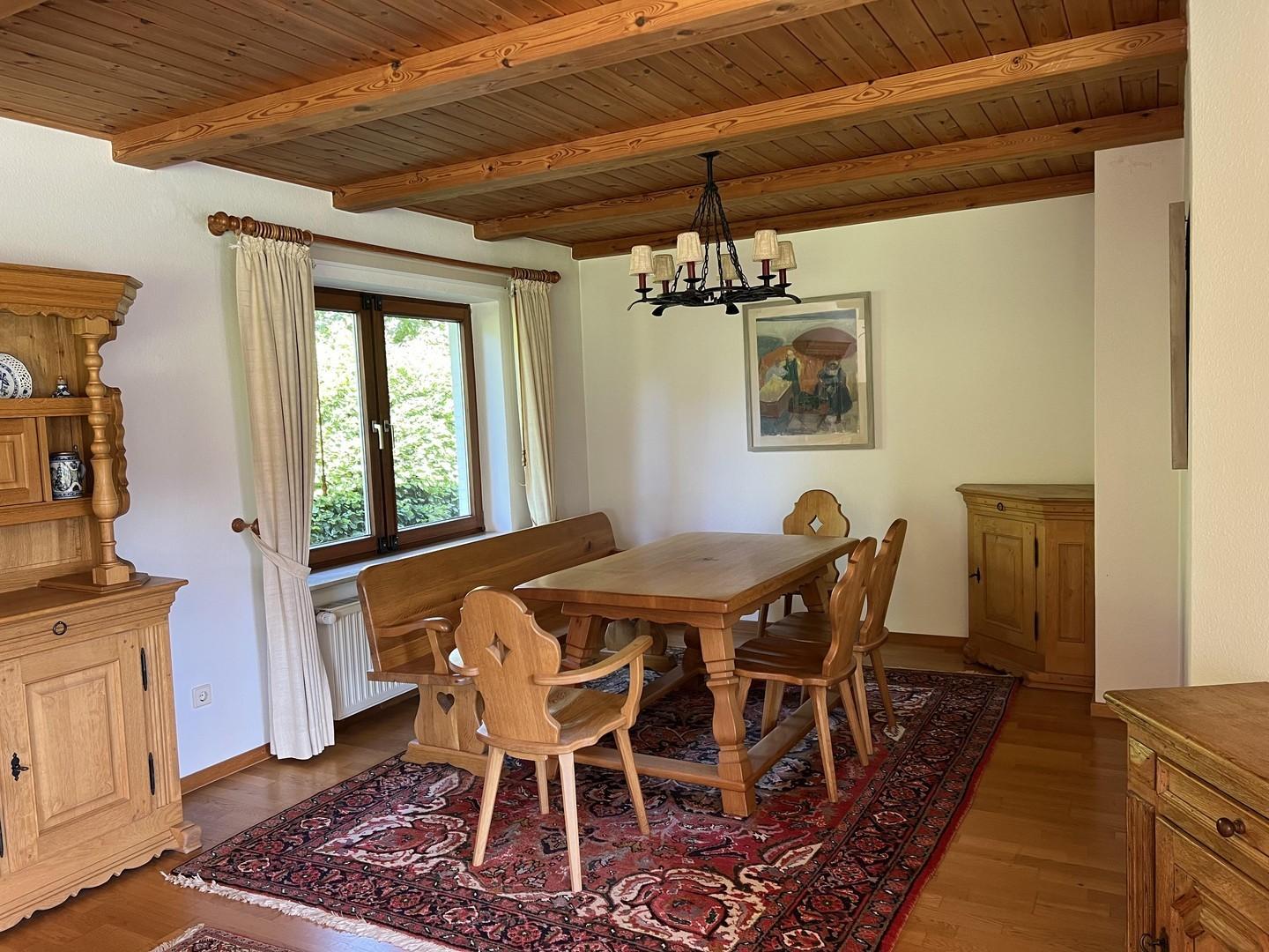 Essecke im Wohnzimmer