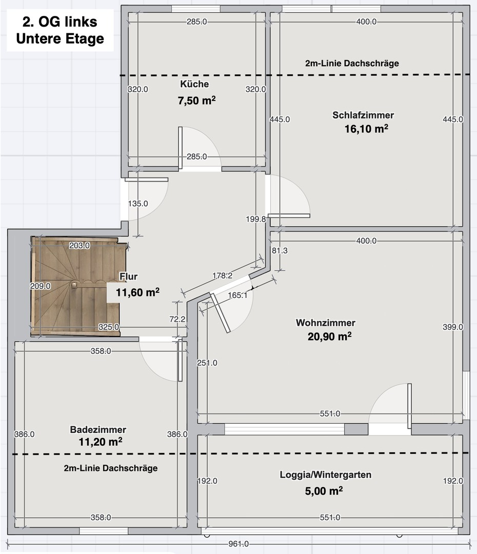 Grundriss Untere Etage