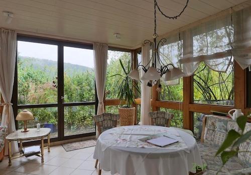 Wintergarten bei Regenwetter