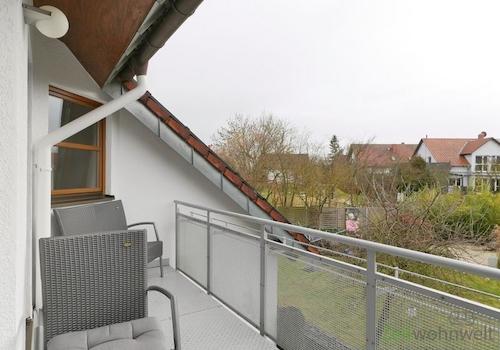 verregneter Novemberblick vom Balkon